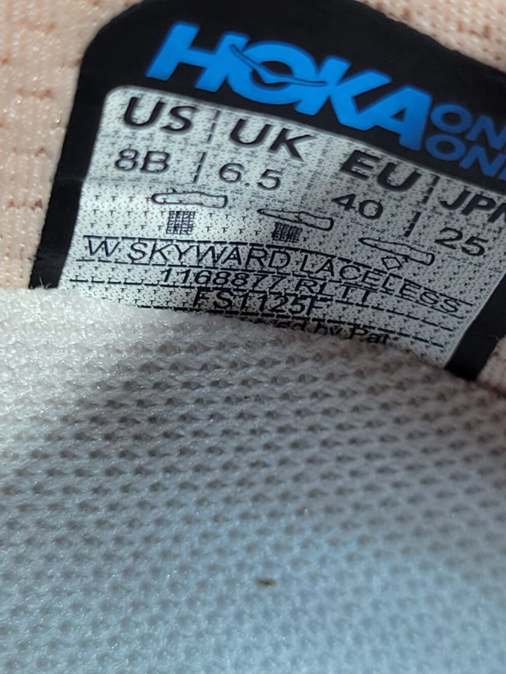 Hoka One One Skyward Laceless Women's Size 8B Rose Latte Rose Cream 1168877 - Picture 10 of 10